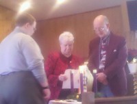 lighting the first advent candle