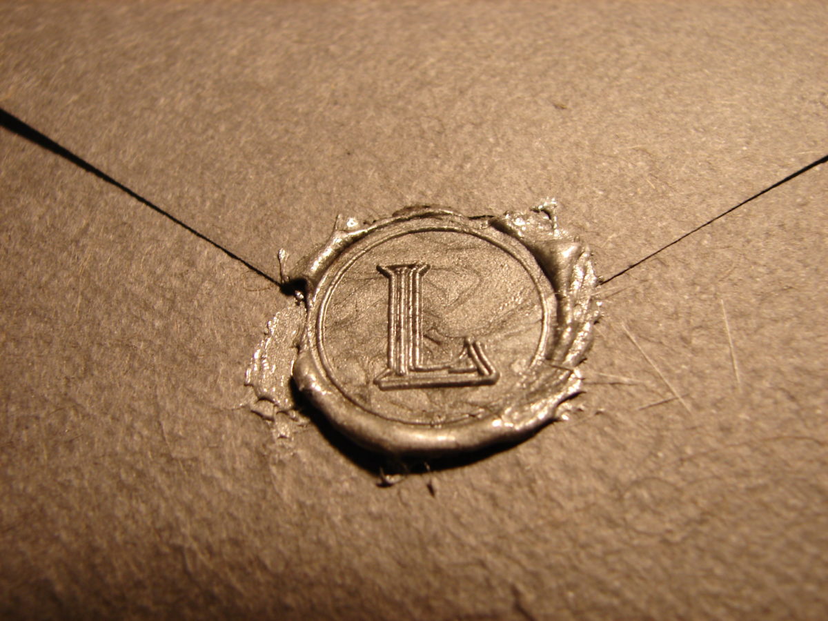 sealed paper letter